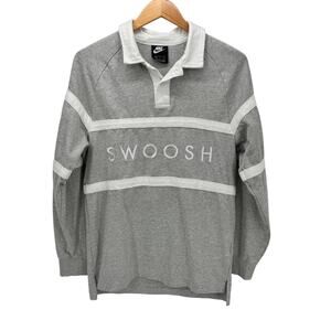 Nike Gray and White Men's Shirt